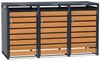 GARLIVO Mülltonnenbox Azalee 3er Mülltonnenbox 240L - wetterfest und langlebig, Verschließbare Mülltonnenverkleidung -modernes Design als Sichtschutz Bild 2