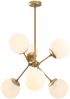 Kronleuchter, 'Gondol', 65 x 55 x 55, Gold, Weiß Bild 2