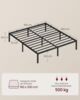 VASAGLE Doppelbettgestell, Bett, 160 x 200 cm, Metallbett, Bettrahmen, Unterbettaufbewahrung, modern, Gästebett, einfacher Aufbau, tintenschwarz RMBDE135B01 Bild 4