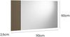 Dmora Spiegel Atri, dekorativer Eingangsspiegel, Wandeinrichtungsgegenstand mit Seitenprofil, 100 % Made in Italy, 110 x 3 x 60 cm, Weiß und Braun Bild 3