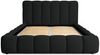 Polsterbett Doppelbett HEDA 140x200cm Komplettset in Stoff Boston Schwarz Bild 2