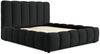 Polsterbett Doppelbett HEDA 140x200cm Komplettset in Stoff Boston Schwarz Bild 3