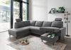Wohnlandschaft >Pris< U-Form, Funktionen, cord grau - 153x305x75x200 (LxBxHxT) Bild 3