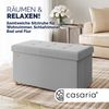 CASARIA® Sitzbank mit Stauraum Samt Grau Bild 2
