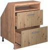 Dachschrägenschrank Rion Artisan-Eiche 60 x 81.6 cm mit 2 Schubladen, Schrankkorpus 60 cm Tiefe Vicco Bild 4
