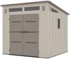 Vente-unique - ANTEVA Gartenhaus Harz BraunBeige - B 237 cm x H 230 cm x L 237 cm Bild 3