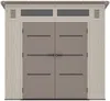 Vente-unique - ANTEVA Gartenhaus Harz BraunBeige - B 237 cm x H 230 cm x L 237 cm Bild 2
