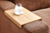 KAWOLA Big Sofa MADELINE mit Holztablett natur für Armlehne Cord rost 85 x 170 x 290 cm Bild 4