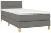 Boxspringbett mit Matratze & LED Stoff Dunkelgrau 90x200 cm Bild 3