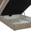 Boxspringbett 140x200 cm H3 Federkernmatratze Bonell Topper in Cord Braun Taupe Bild 5
