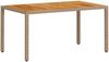 vidaXL 7-tlg. Garten-Essgruppe mit Kissen Beige Poly Rattan Akazie 3278642 Bild 4