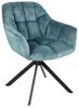 riess-ambiente Polsterstuhl PAPILLON petrol / schwarz (Einzelartikel, 1 St), Esszimmer · Samt · Metall · Armlehne · 180° drehbar · Modern Design Bild 2