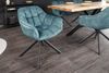 riess-ambiente Polsterstuhl PAPILLON petrol / schwarz (Einzelartikel, 1 St), Esszimmer · Samt · Metall · Armlehne · 180° drehbar · Modern Design Bild 3