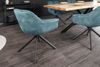 riess-ambiente Polsterstuhl PAPILLON petrol / schwarz (Einzelartikel, 1 St), Esszimmer · Samt · Metall · Armlehne · 180° drehbar · Modern Design Bild 4