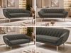 Sofa, Wohnzimmersofa PIRS 3, Skandinavisches Sofa 3-Sitzer, Sofa mit Wellenfederung, Buche Füße, Breite 180 cm Hoher Sitzkomfort - Dunkelgrau Velvet Bild 2
