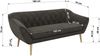 Sofa, Wohnzimmersofa PIRS 3, Skandinavisches Sofa 3-Sitzer, Sofa mit Wellenfederung, Buche Füße, Breite 180 cm Hoher Sitzkomfort - Dunkelgrau Velvet Bild 5