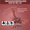 Ferghana Gaming-Stuhl Racing PC Stuhl Verstellbar mit Kopf-,Lendenkissen, Fußstütze (Rückenlehne 90°-125), Ergonomisch, atmungsaktiv Gaming Chair Bild 3