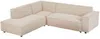 Vente-unique - BORORE Sofa SamtStoff Beige - B 231 cm x H 75 cm x L 256 cm Bild 3