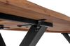 Esstisch Baumkante Akazie natur 180 (280) x 90 X-Gestell schwarz mit Ansteckplatten CALI 150443173 Bild 5