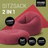 Lumaland 'Interior Line' 2-in-1 Sitzsack, Runder Komfort für drinnen, 300l, 120 x 80 x 75 cm, Rot Bild 2