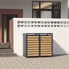 ESTEXO Mülltonnenbox 2 Türen, Anthrazit mit Holzdekor Bild 3