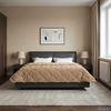 vidaXL Ganzjahresbettdecke Gepolstert Taupe 220 x 240 cm 42026286 Bild 4