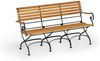 Klappbare 3-Sitzer Bank Classic mit Armlehnen graphitgrau Bild 2