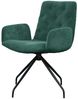 KAWOLA Stuhl NEW CHARME Drehstuhl Esszimmersessel Cord smaragd 87 x 66 x 59 cm Bild 3