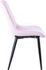 HOMAVO 4er-Set 'YZ1' Esszimmerstuhl mit Metallgestell, Samt rosa, 53 x 62,5 x 88 cm Bild 3