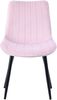 HOMAVO 4er-Set 'YZ1' Esszimmerstuhl mit Metallgestell, Samt rosa, 53 x 62,5 x 88 cm Bild 2