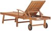 vidaXL Sonnenliege mit Auflage Anthrazit Massivholz Teak 3063006 Bild 4