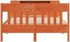 vidaXL Massivholzbett mit Regal ohne Matratze Wachsbraun 150x200 cm 3323181 Bild 4