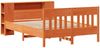 vidaXL Massivholzbett mit Regal ohne Matratze Wachsbraun 150x200 cm 3323181 Bild 3