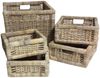 Rattankörbe-Set 5-tlg. Regalkorb Schrankkorb Aufbewahrungskorb Rattan Box Körbe Bild 1