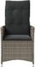 vidaXL Gartensessel Verstellbar mit Kissen Grau Poly Rattan 365640 Bild 4