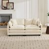 Modulares Beige Cloud Sofa LoveSeat, Chenille Stoff, extra weiche Polsterung, modernes Kombi-Design für Wohnzimmer Bild 4