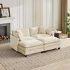 Modulares Beige Cloud Sofa LoveSeat, Chenille Stoff, extra weiche Polsterung, modernes Kombi-Design für Wohnzimmer Bild 5