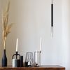 Pendelleuchte, Stahl, schwarz-chrom, H 110 cm Bild 2