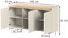 Kommode Velina Creme 140 x 82 cm mit 6 Fächern Vicco Bild 2