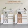 Badezimmerschrank, Küchenschrank, Aufbewahrungsschrank mit 4 Schubladen und Offenem Regal, Badschrank Hoch, Verstellbare Ablage, für Badezimmer, Wohnzimmer, Weiß, 29 x 80 x 110 cm Bild 4