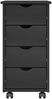 vidaXL Rollschrank Mit Rad Grau 34 x 39 x 65,5 cm Massivholz Kiefer 42028346 Bild 5