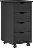 vidaXL Rollschrank Mit Rad Grau 34 x 39 x 65,5 cm Massivholz Kiefer 42028346 Bild 2