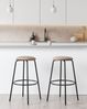 Barhocker MORTON Samtstoff 2er Set, Braun Bild 3