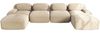 Modulares Ecksofa 75cm×388cm×178cm aus Cord – rahmenlos, ohne Montage, Beige Bild 5