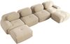 Modulares Ecksofa 75cm×388cm×178cm aus Cord – rahmenlos, ohne Montage, Beige Bild 4