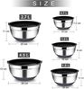 YMQHBS Rührschüssel Schwarz Edelstahl Schüssel Salatschüssel Set, Edelstahl, (Set, 4-tlg), Stapelbar, Leicht zu reinigen Bild 3