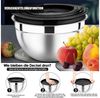 YMQHBS Rührschüssel Schwarz Edelstahl Schüssel Salatschüssel Set, Edelstahl, (Set, 4-tlg), Stapelbar, Leicht zu reinigen Bild 4