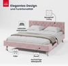 FDM Polsterbett ZUZA modern mit Bettkasten MADE IN EU - mit hochwertigem Velours Bezug (verfügbar 120x200 140x200 160x200 180x200cm, Bettrahmen, Bett, mit großen gepolsterten Kopfteil, ohne Matratze, Lattenrost aus Holz), ohne Matratze, Lattenrost aus ... Bild 2