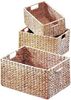 Kobolo Aufbewahrungskorb Regalbox eckig aus Wasserhyazinthe im 3er Set Bild 5
