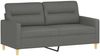 vidaXL 2-Sitzer-Sofa Dunkelgrau 140 cm Stoff 359236 Bild 2
